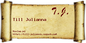 Till Julianna névjegykártya